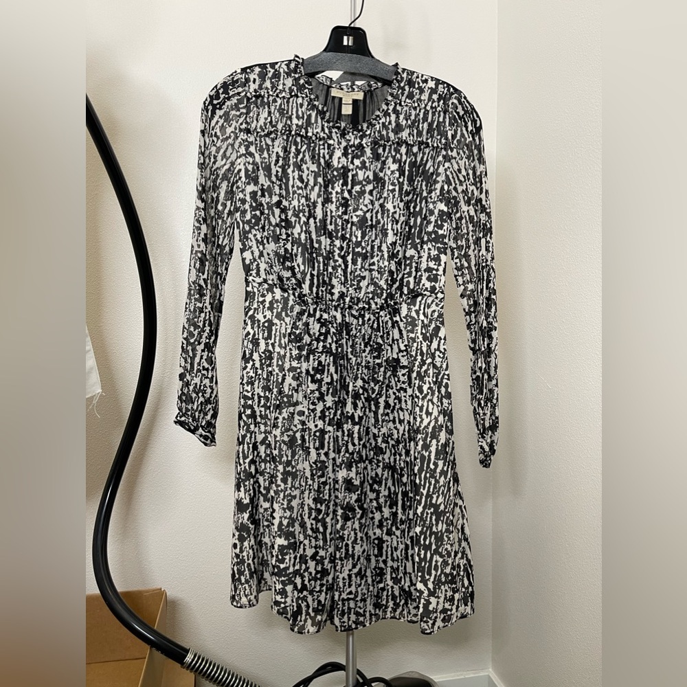 Burberry Brit mini silk dress mixed black and white US size 2 (runs small)